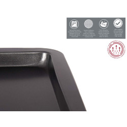 VASSOIO RETTANGOLARE METALLO 38CM