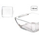 SQUARED GLASS APPETIZER CASSEROLE W HANDLES 150ML