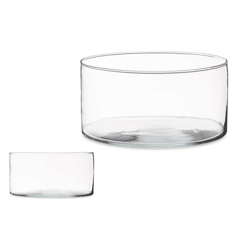 TARRINA CRISTAL CILINDRO 20CM DIAM X 10CM
