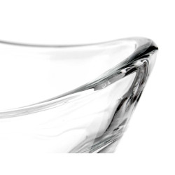 COUPE À GLACE EN VERRE AVEC PIED RAYURES 180ML