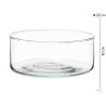 TARRINA CRISTAL CILINDRO 25CM DIAM X 10CM