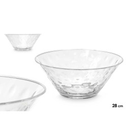 TAÇA DE PLÁSTICO PONTOS 28CM TRANSPARENTE