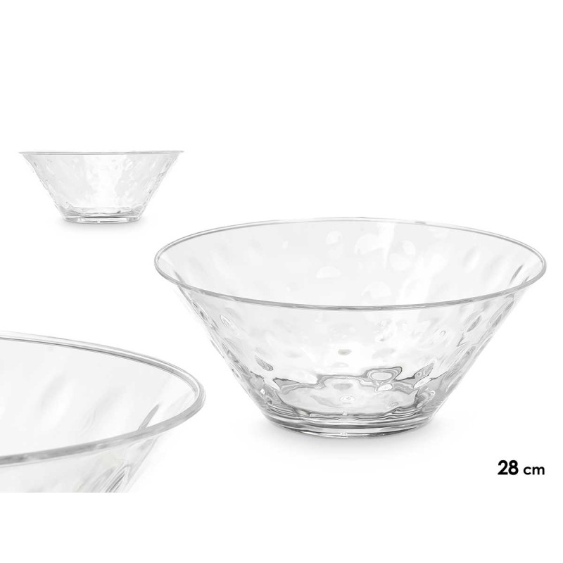 BOL EN PLASTIQUE POINTS 28CM TRANSPARENT