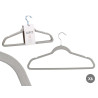 SET 6 GRAY FLOCKED HANGERS