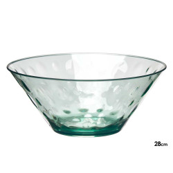 PLASTIC BOWL DOTS 28CM GREEN