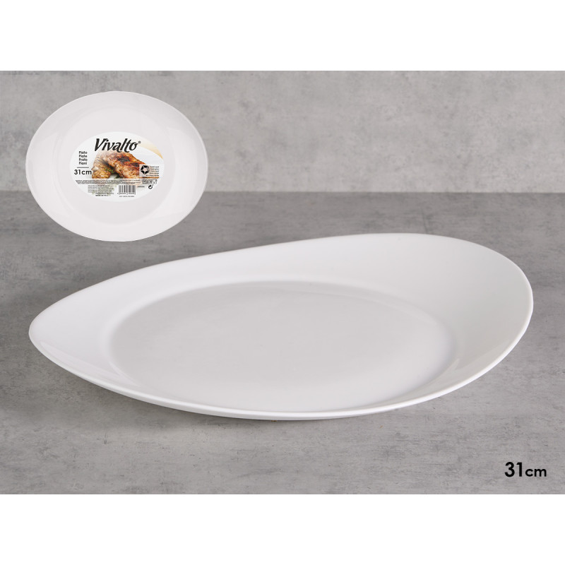 PLATO CARNE OPAL OVALADO 31CM 
