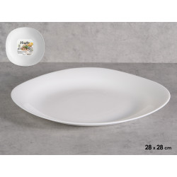 PIATTO PIANO QUADRATO OPALE 28CM
