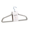 SET 6 GRAY FLOCKED HANGERS