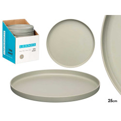 GREY DINNER PLATE 25CM DIAM