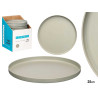 GREY DINNER PLATE 25CM DIAM