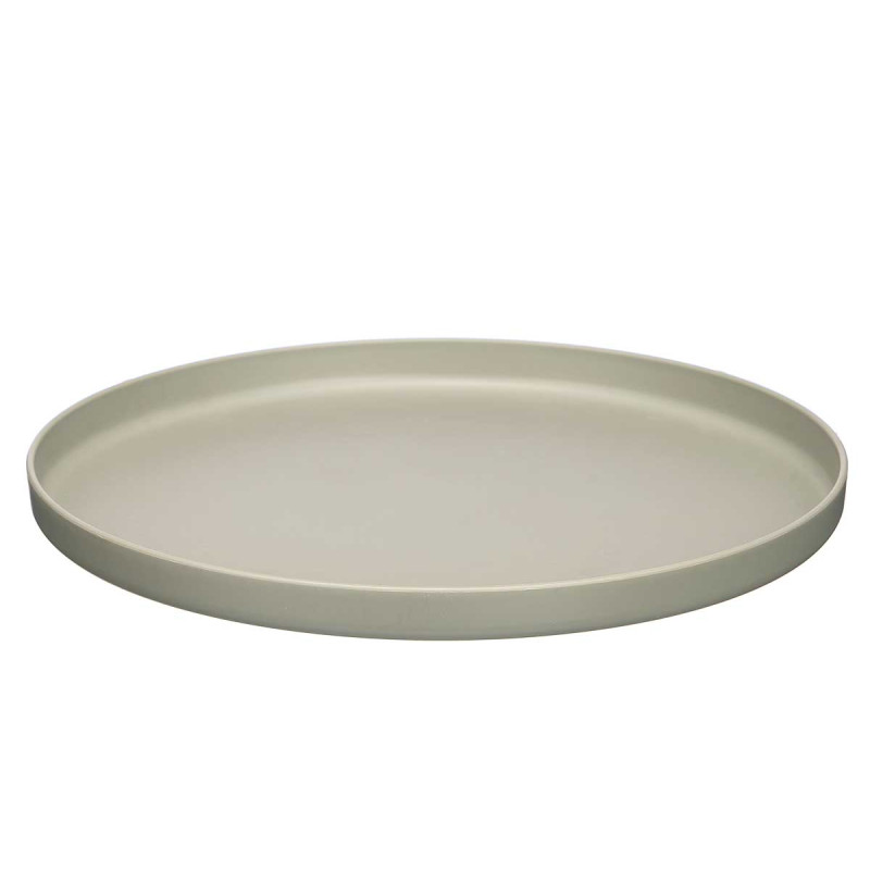 PRATO RASO CINZA 25CM DIAM