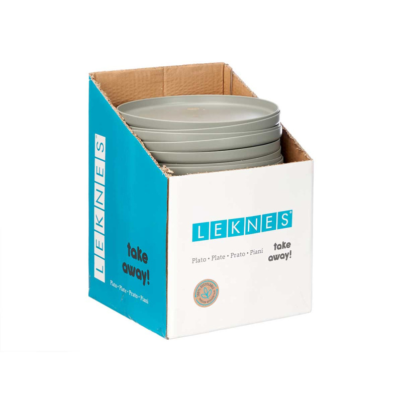 GREY DINNER PLATE 25CM DIAM