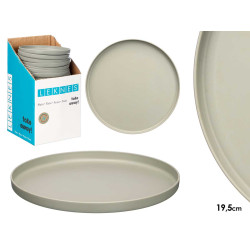 GREY DINNER PLATE 19,5CM DIAM 