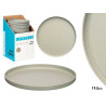 GREY DINNER PLATE 19,5CM DIAM 