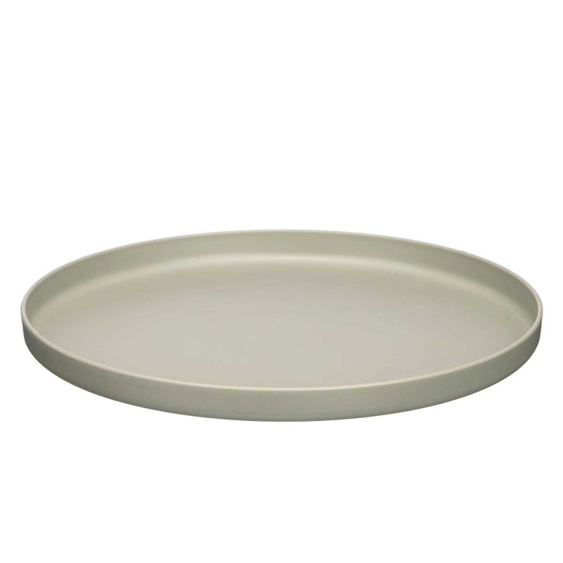 PRATO RASO CINZA 19,5CM DIAM