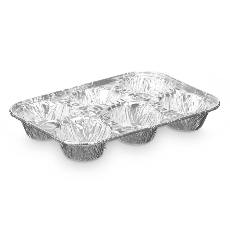 SET 4 ALUMINUM MOULDS 6 CAVITIES 7 CM DIAM