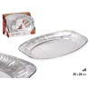 SET 4 OVAL ALUMINUM TRAY 35X24CM
