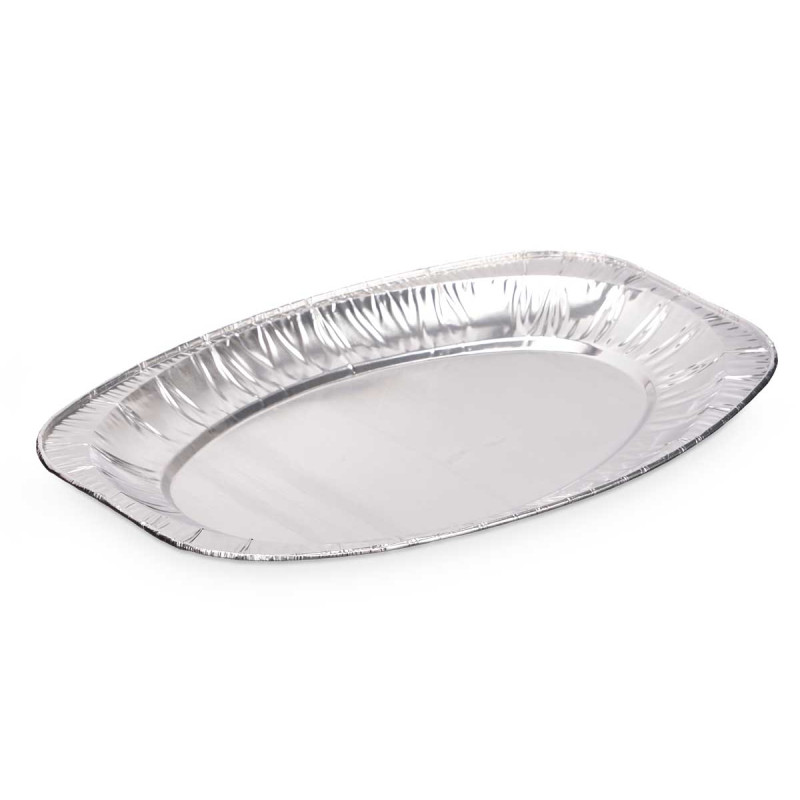 SET 4 BANDEJAS OVALADAS ALUMINIO 35X24CM