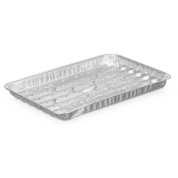 SET 4 VASSOI ALLUMINIO RET GRILL TRAFORATO 34X23CM