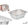 SET 3 VASSOI RETTANGOLARE ALLUMINIO ONDA 32X26CM