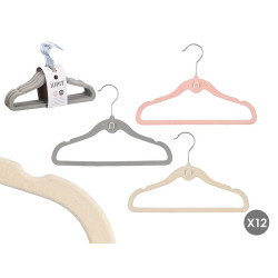 SET 12 PERCHA FLOCADA INFANTIL SURT 3 COL