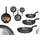 SET 3 PADELLE ALLUMINIO NERO 