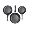 SET 3 FRYPANS ALUMINIUM RED  