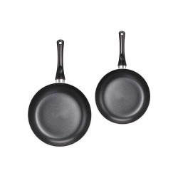 SET 2 FRYPANS ALUMINIUM RED  