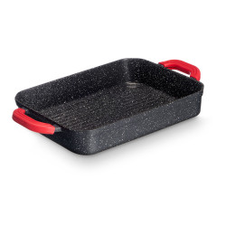 GRIGLIA 32X25CM PROFONDA ALLUMINIO FUSO INDUZIONE