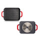 POELE GRILL 32X25CM CREUSE FONDU INDUCTION