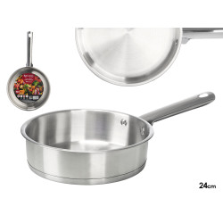 24CM STAINLESS STEEL DEEP FRYING PAN
