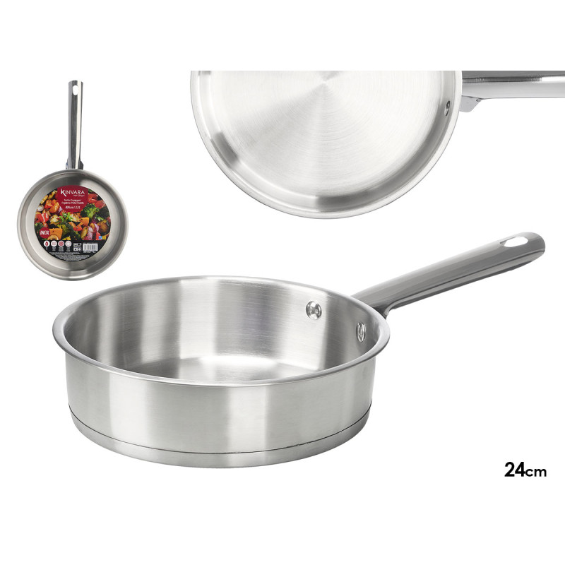 24CM STAINLESS STEEL DEEP FRYING PAN