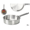 24CM STAINLESS STEEL DEEP FRYING PAN