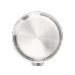 24CM STAINLESS STEEL DEEP FRYING PAN CRYSTAL LID