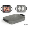 GRAY ROASTER 32X25CM DEEP ALUMINIUN INDUCTION