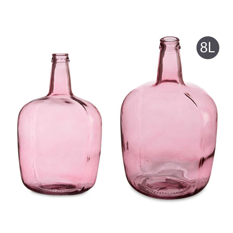 CARAFFA DI VETRO 8 L ROSA