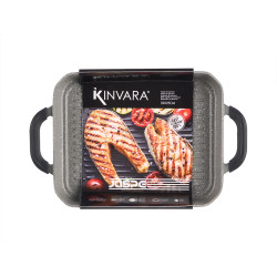 BANDEJA CINZENTA 32X25CM FUNDO ALUMINIO INDUÇÃO