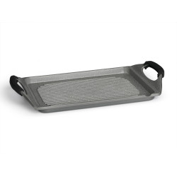 PLAQUE GRILLER PLAT GRIS 32X25CM ALUM INDUCTION