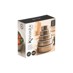 SET 5 STAINLESS STEEL LUNCH BOXES