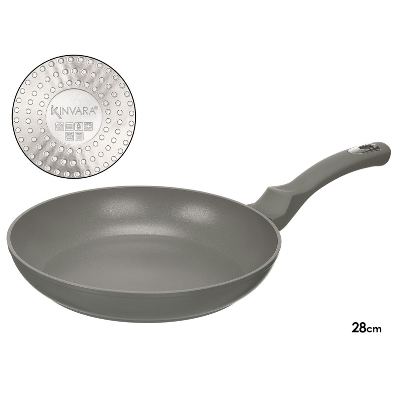 POELE A INDUCTION FORGEE GRISE 28CM