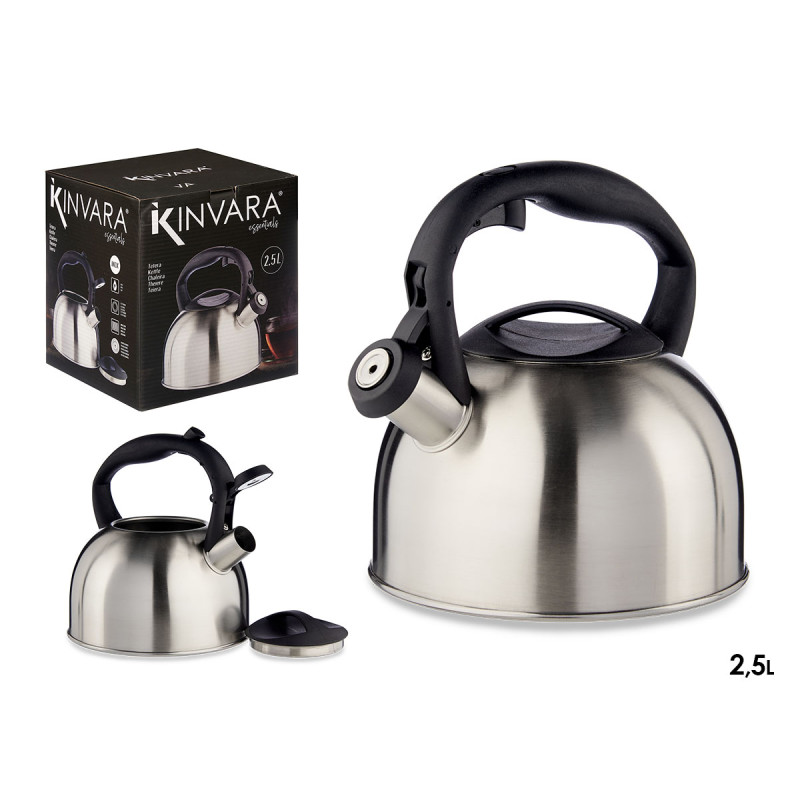 STEEL KETTLE 2,5L PLASTIC HANDLE