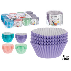 SET 100 MOULES PAPIER PÂTISSERIE 11CM ASSORT 4