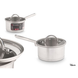 INDUCTION SAUCEPAN GLASS LID 16 CM 