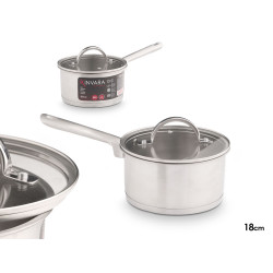 CAZO INDUCCION TAPA CRISTAL 18 CM