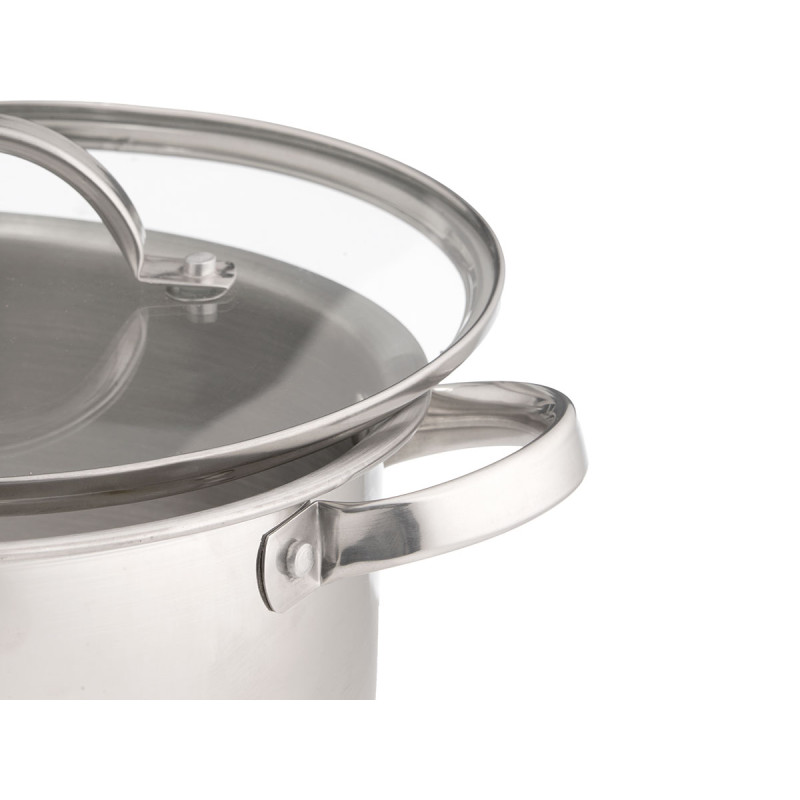 TACHO DE INDUÇÃO COM TAMPA DE VIDRO 24 CM 