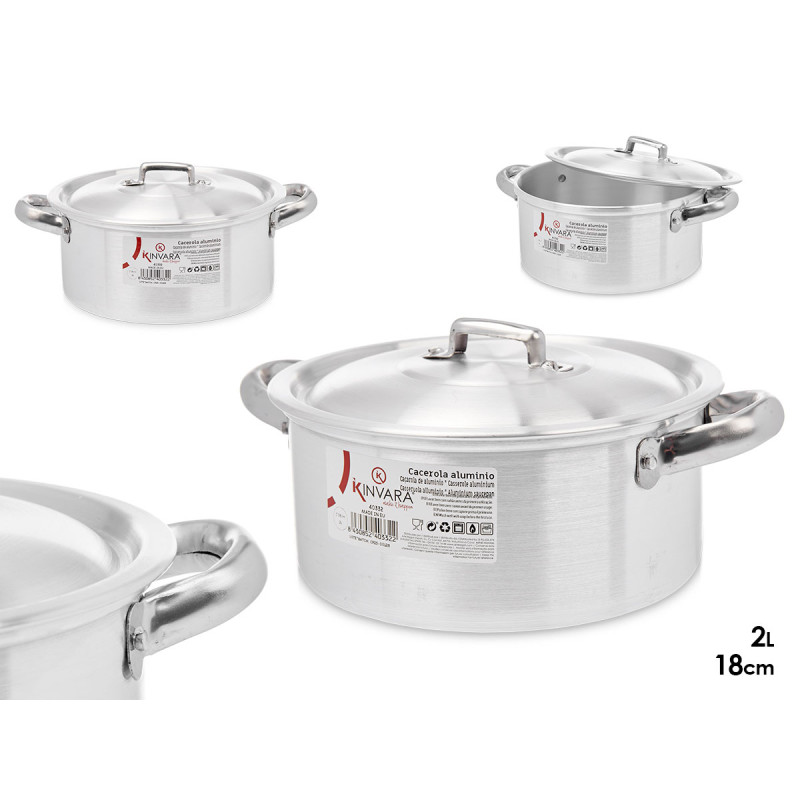 CASSEROLE 18 CM 2 L ALUMINIUM