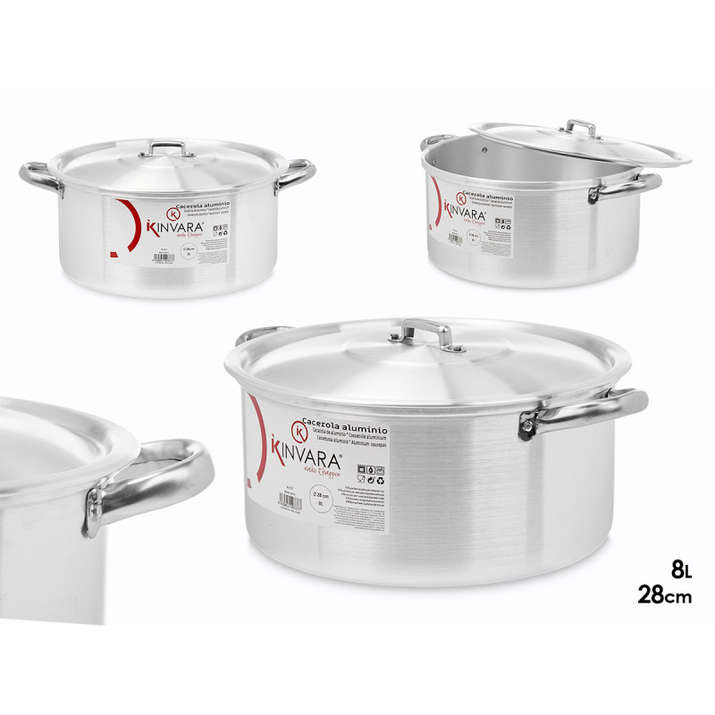 CASSEROLE 28 CM 8L ALUMINIUM