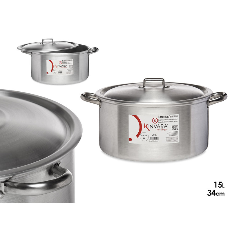 ALUMINIUM SAUCEPAN 34 CM 15 L