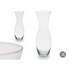 VASE EN VERRE ÉTROIT GOULOT OUVERT 40CM