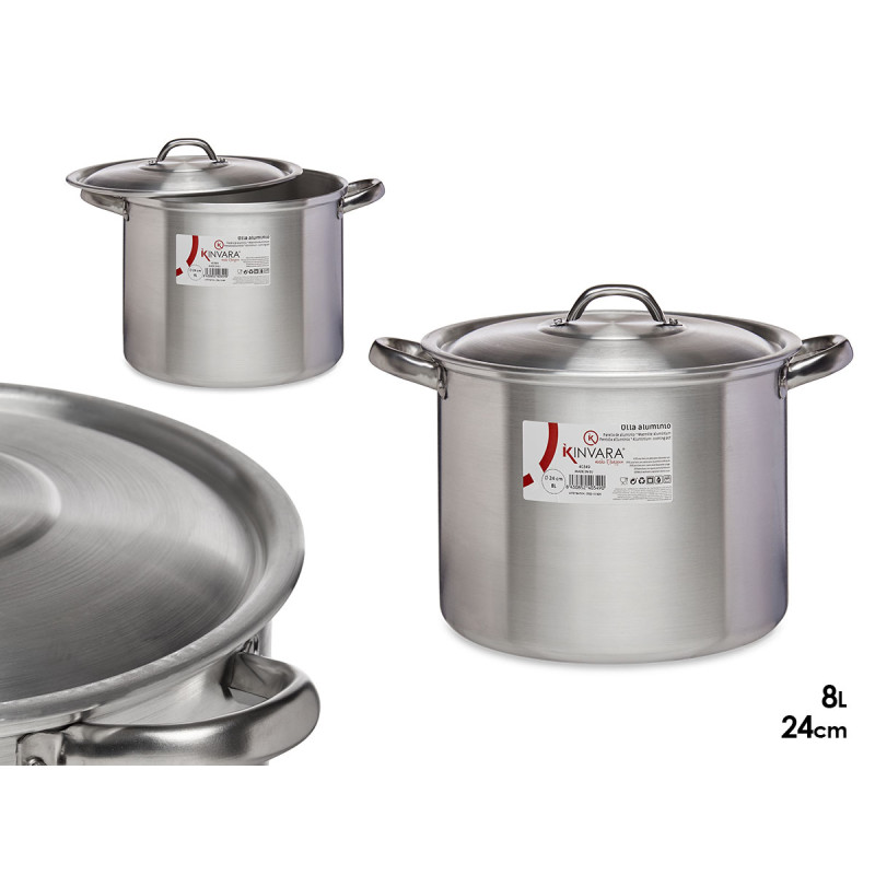 OLLA ALUMINIO 24 CM 8 L